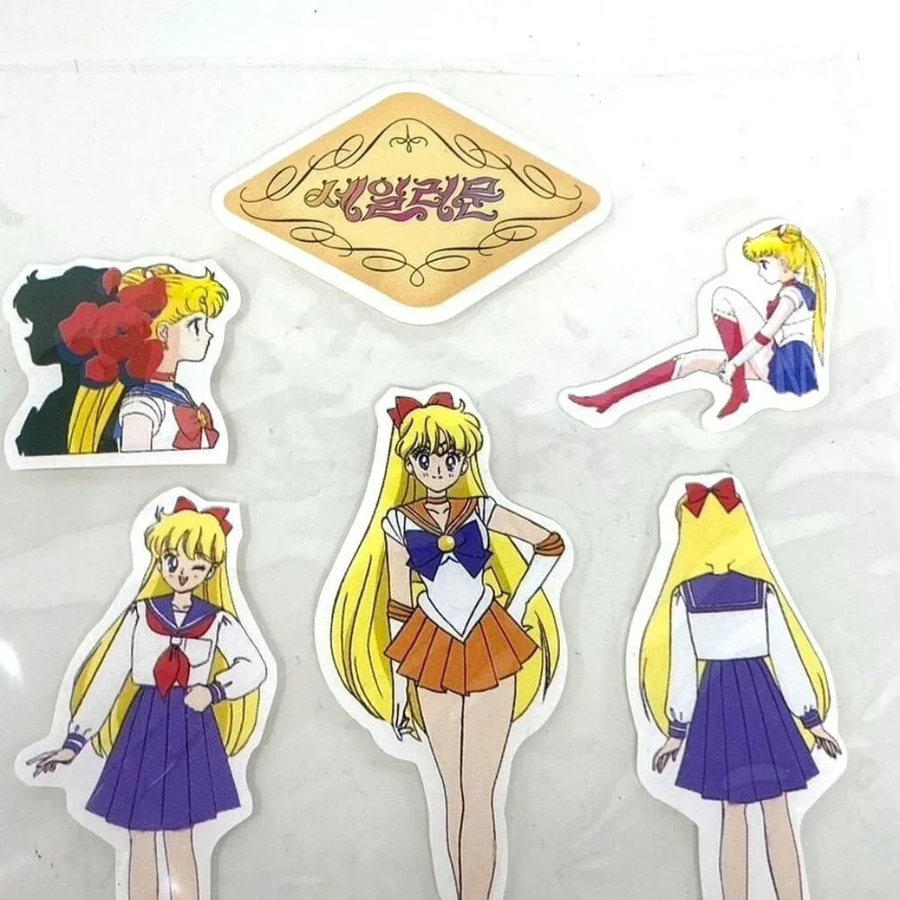 Sailor Moon Sticker Sheet Korean Vintage 2000's Rare Collectible Anime